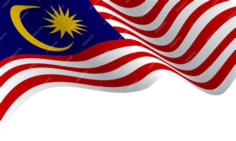 malaysia flag wave vector